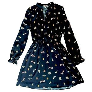 🔥4 for $75🔥 H&M Insect Print Dress Special Edition Black Size Small
